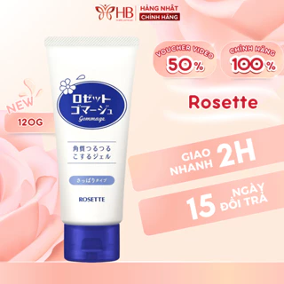 Tẩy tế bào chết Rosette 120g Nhật Bản, peeling gel cho da mặt, nhẹ nhàng loại bỏ da chết, cho da sáng mịn, mềm mại