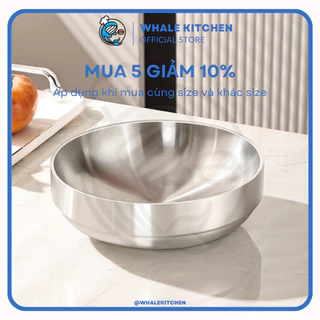 Tô bát inox chuẩn Hàn Quốc 2 lớp cách nhiệt Premium dùng ăn mì lạnh phong cách Hàn Quốc