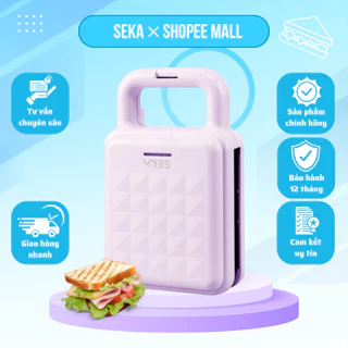 Máy nướng bánh mì sandwich SEKA SK560 chống dính chín đều hai mặt,vỏ nhựa cách nhiệt đa năng tiện dụng công suất 650W