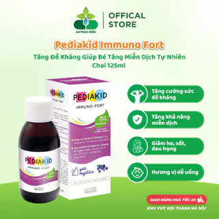 Tăng Đề Kháng PEDIAKID Immuno Fort Chai 125ml Giúp Bé Tăng Miễn Dịch Tự Nhiên