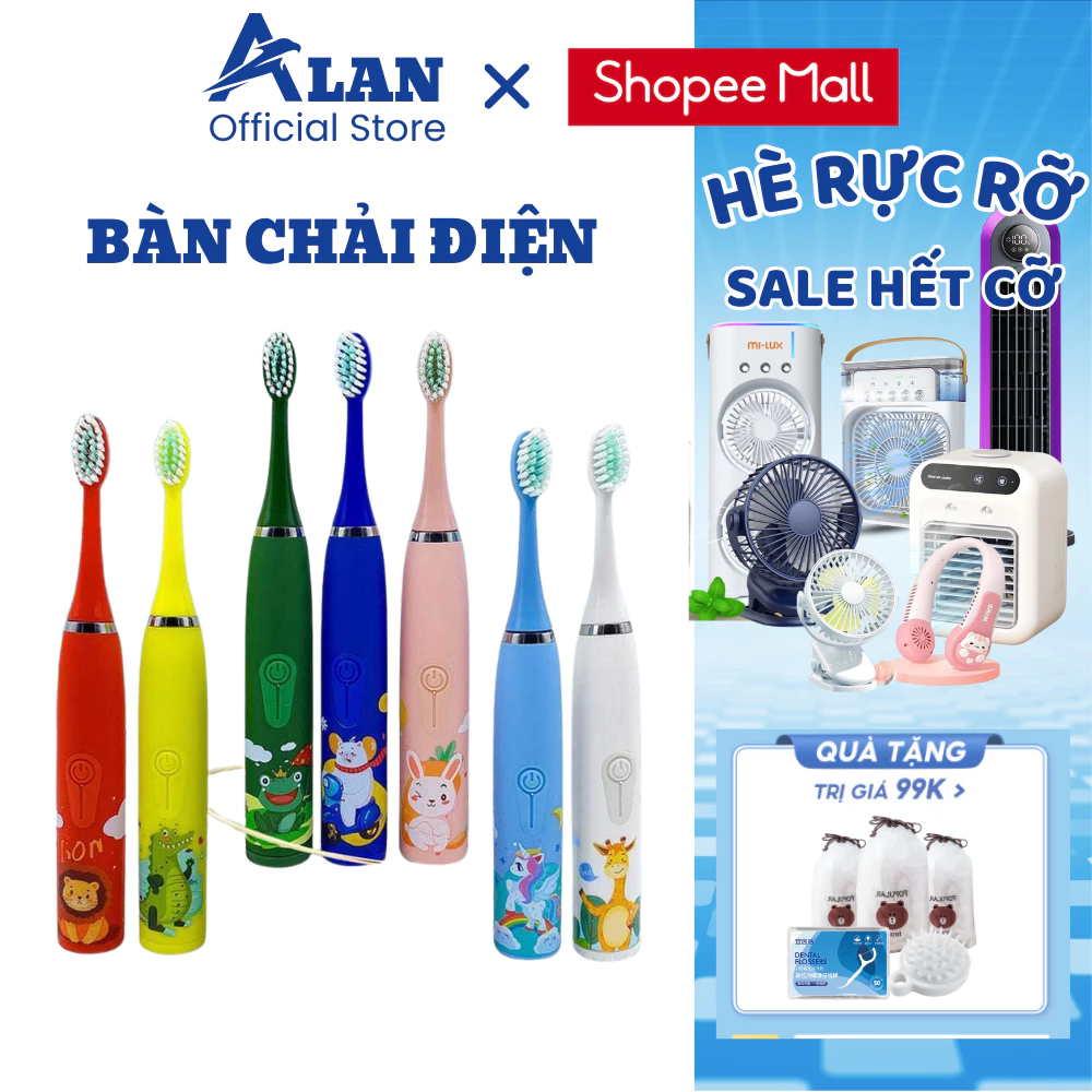 Bàn chải điện cho bé METIS Chống nước IPX7 4 chế độ đánh sạch răng, chải tự động lông chải mềm mại không đau lợi