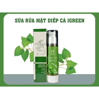 Sữa rửa mặt diếp cá Igreen hỗ trợ giảm mụn- Phù hợp với mọi loại da, da dầu, da mụn, da nhạy cảm, mẹ bầu và trẻ em