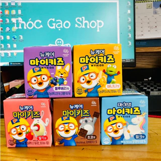 Combo 4 hộp dinh dưỡng pha sẵn Pororo Wellife Daesang Hàn Quốc 150ml vị dâu/sữa/socola/chuối/việt quất cho bé