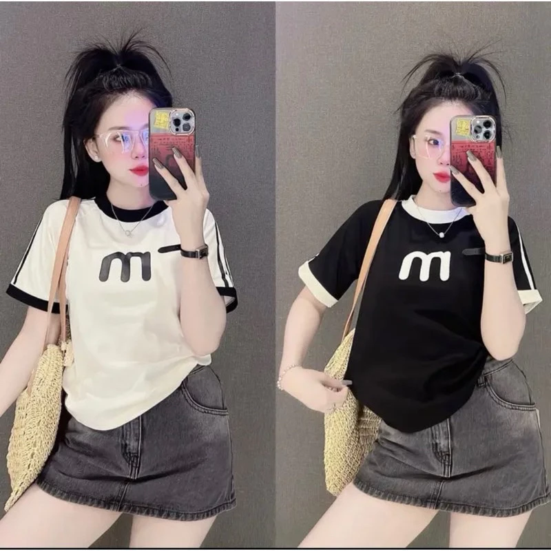 ÁO THUN BABY TEE IN CHỮ M TO TO MỚI LẠ SANG CHẢNH BBTVM