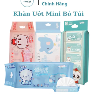 Khăn Giấy Ướt Mini Dễ Thương Bỏ Túi Tiện Lợi ( túi 8 gói )