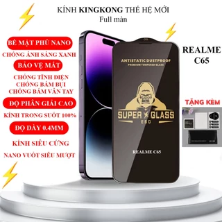 Kính cường lực Realme C65 Kingkong full màn | Miếng dán bảo vệ màn hình LUNA CASE