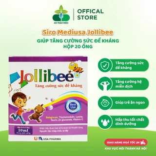 Siro Mediusa Jollibee giúp tăng cường sức đề kháng hệ miễn dịch bé ăn ngon hấp thu tốt các chất dinh dưỡng hộp 20 ống