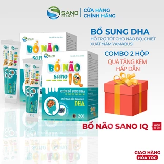 Thạch bổ não Sano IQ Combo 2 Hộp Sanofia France - Bổ sung dưỡng chất cho não bộ, tăng tập trung và thị lực. Bổ sung DHA