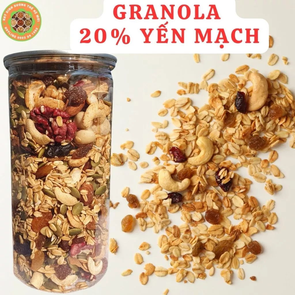 Ngũ Cốc Granola Siêu Hạt 20% Yến Mạch I Ăn KiêngI Giảm CânI Không đường