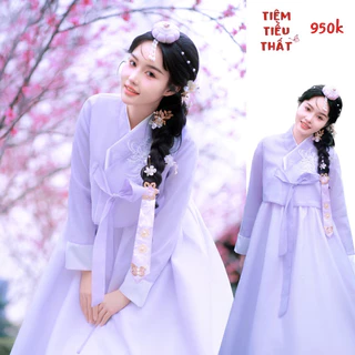 Hanbok hàn quốc tím bản mới ( sẵn )