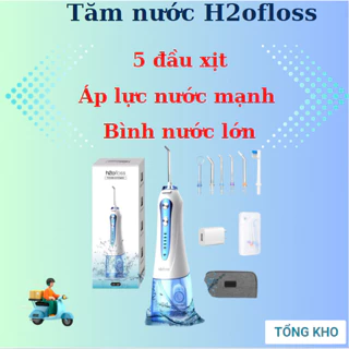 Máy tăm nước H2ofloss, Máy tăm nước cầm tay nhập khẩu, tặng 5 vòi xịt