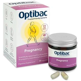 Men Vi Sinh Optibac Pregnancy - Men Vi Sinh Dành Cho Mẹ Bầu & Cho Con Bú, Cải Thiện Tiêu Hóa, Miễn Dịch, Hộp 30 Viên