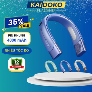 Quạt đeo cổ sạc pin tích điện Kaidoko icaros SH13 nhỏ gọn tiện lợi pin dung lượng lớn 4000mAh