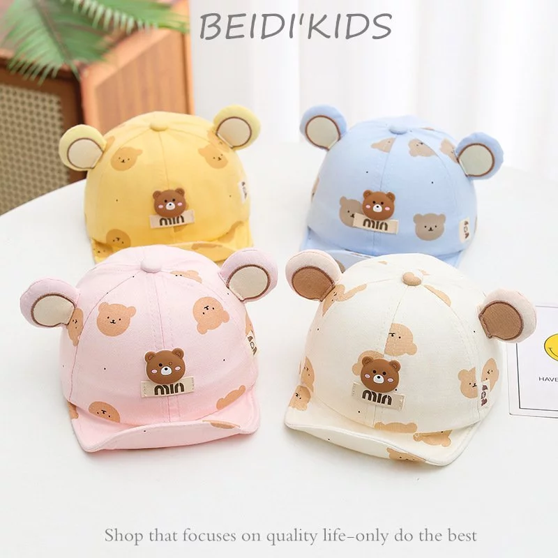 Mũ Sơ Sinh Cho Bé Từ 6 Đến 30 Tháng Chất COTTON Mềm Mịn Hinh Gấu Đáng Yêu