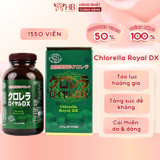 Tảo lục hoàng gia Chlorella Royal DX Nhật Bản 1550 viên, tảo xanh Nhật Bản, tảo xoắn