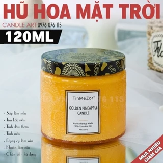 Hũ Cốc Đựng Nến 120ml Chạm Khắc Nổi Hoa Văn Mặt Trời Nhiều Màu - Nguyên Liệu Làm Nến Thơm