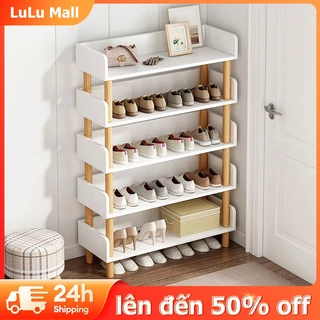 Lulu Kệ Để Giày Dép 4 5 6 Tầng Bằng Gỗ kích thước cực lớn chắc chắn bền bỉ giá để giày bằng đẹp và tiết kiệm không