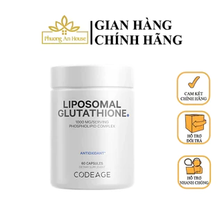 Viên uống trắng da, giảm nám sạm Codeage Liposomal Glutathione 1000mg 60 viên