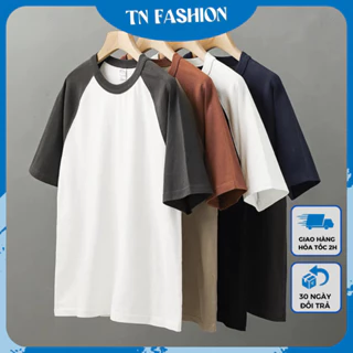 Áo Thun Nam Nữ RAGLAN Tay Lỡ Chất 100% Cotton, Áo Phông RAGLAN Form Rộng Cotton 2 Chiều Thoáng Mát