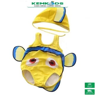 Bikini bé gái Kem Kids bé gái họa tiết cá mập. bộ bơi liên thân bé gái, bé trai size 6-18kg