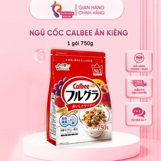 Ngũ cốc Calbee Ăn Kiêng Giảm Cân Nhật Bản mix sữa chua trái cây Granola dùng ăn sáng 750G
