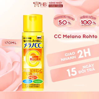 Nước hoa hồng CC Melano Mentholatum Rohto Lotion 170ml Nhật Bản ngừa thâm nám tàn nhang