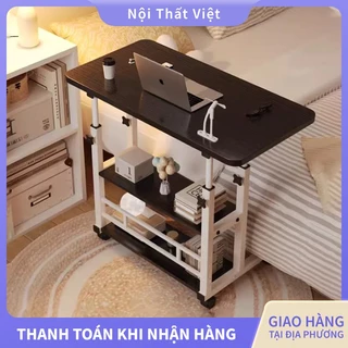 Bàn Làm Việc Di Động Bàn Học Để Cạnh Giường Bàn Học Di Động Size 80 Có Bánh Xe Tiện Lợi