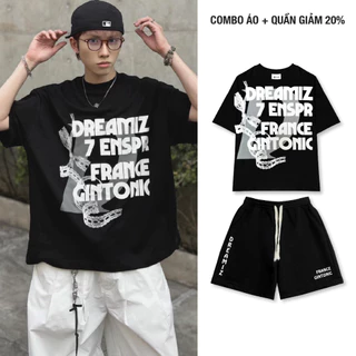 Áo Thun THE XIDE chữ DREAMIZ Chính Hãng Unisex Form Rộng Oversize Premium Cotton 100% 270gsm 02