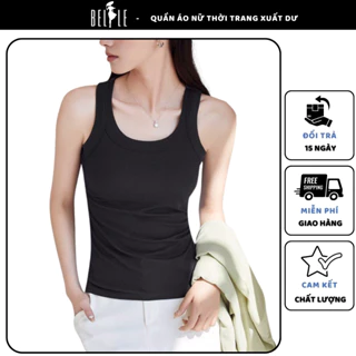 Áo Ba Lỗ Nữ Dáng Dài Ôm Body Sát Nách Chất Liệu Thun Tăm Áo Tanktop Khoét Vai Mặc Mềm Mịn Thoáng Mát AG285