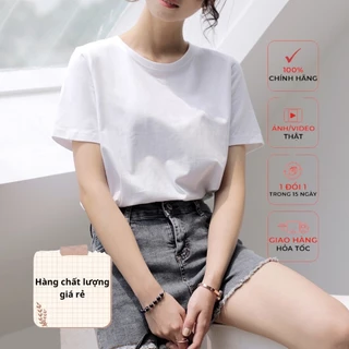 Áo phông trơn cho nam nữ 100% cotton mềm, mát, không nhăn