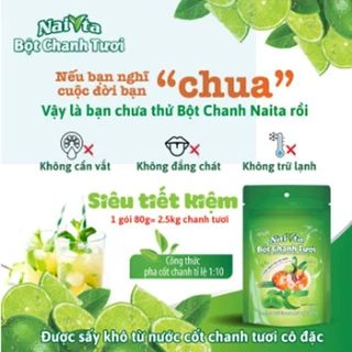 TÚI BỘT CHANH TƯƠI HIỆU NAITA 80g/ 350g Lựa chọn - BONALI - YOOSOO