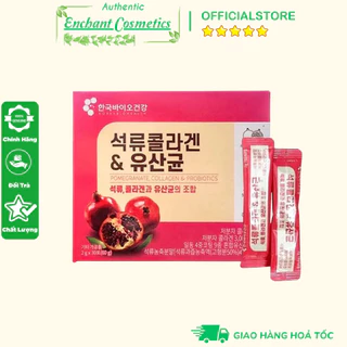 Bột Collagen Uống Lựu Đỏ Bio Cell Hàn Quốc, giảm mỡ, thừa cân, làm đẹp da, hộp 30 gói