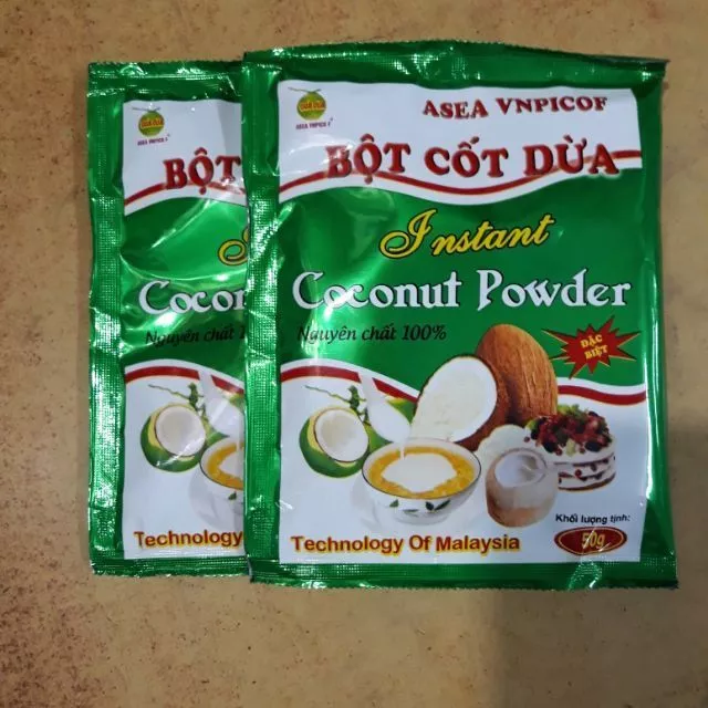 bột cốt dừa/bột cốt dừa nguyên chất 50g/1 gói