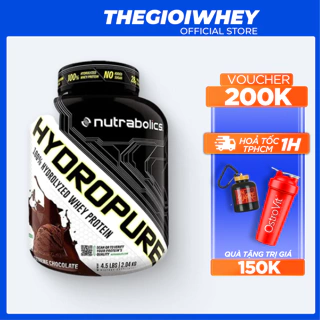 Sữa Tăng Cơ Cho Người Tập Gym Whey Protein Hydrolyzed Nutrabolics Hydropure 4.5 Lbs Bổ Sung Đạm