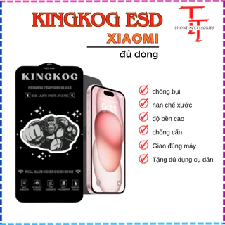 Cường lực KingKog Xiaomi Redmi Note 13 12 11 11s 10 10s 9 9s 8 Pro K50 K40 K30 K20 9A 9C 9T 10C 10A 12 12C 13C (M)