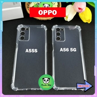 Ốp Oppo A55S / A56 5G Bảo Vệ Cam, Chống Sốc, Trong Suốt, Silicon