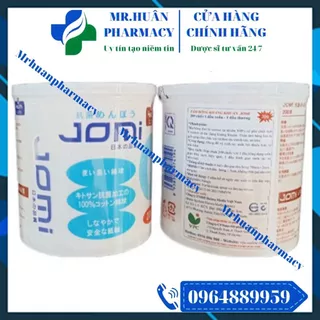 Tăm Bông Kháng Khuẩn Jomi (Hộp 200 chiếc) - Đầu bông từ 100% cotton tự nhiên, thân tăm làm từ giấy