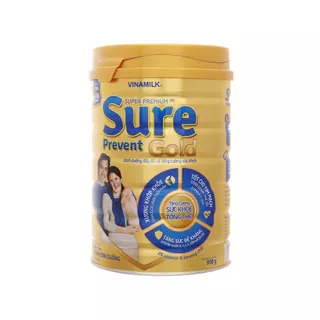 Sữa bột cho người lớn tuổi Vinamilk Sure Prevent 900g- Tốt cho tim mạch, tăng sức đề kháng, xương khớp khoẻ, ăn ngủ ngon