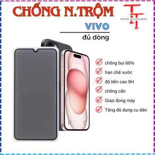 Kính cường lực Chống  Nhìn Trộm Vivo Y1s Y11 Y12 Y12s Y15 Y15a Y15s Y16 Y17s Y20 Y20s Y21 Y21s Y22s Y30 Y36 Y50 Y51 (M)