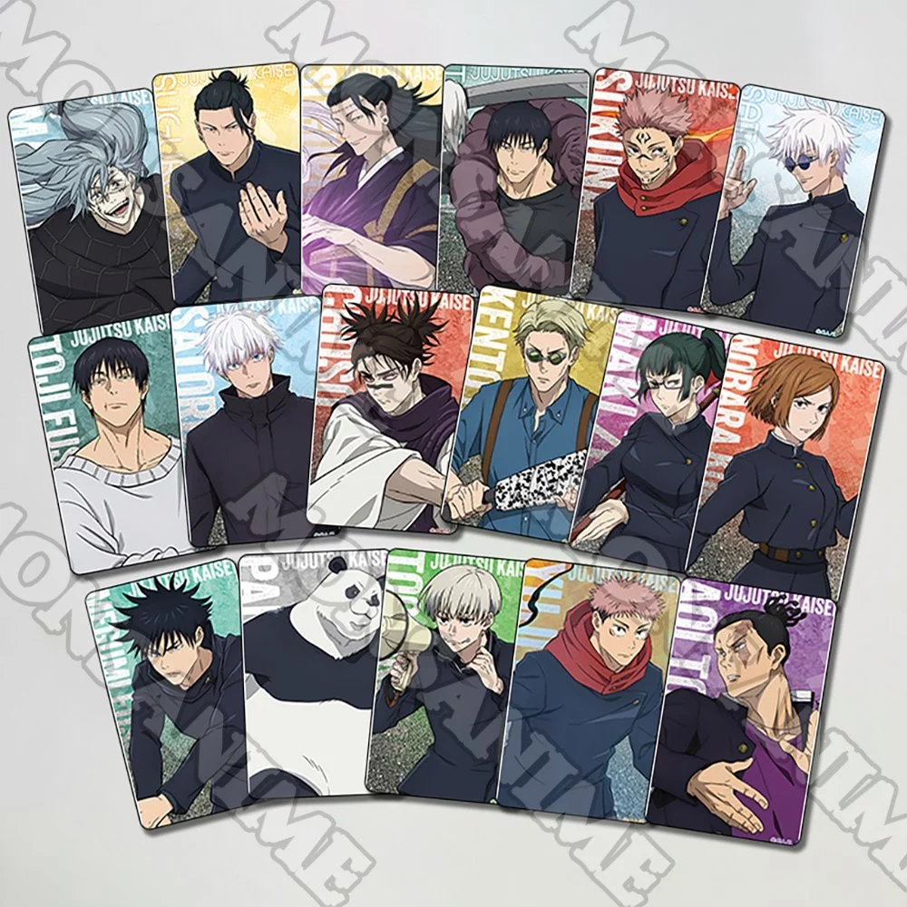 Ảnh card bo góc in hình JUJUTSU KAISEN ver CHỮ TRẮNG Chú Thuật Hồi Chiến 5*8cm anime chibi sưu tầm 1 tấm