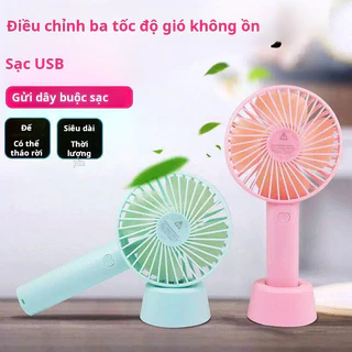 Quạt Tích Điện Cầm Tay Pin Trâu 32h Sử Dụng Pocket Với 3 Tốc Độ Gió Có Đèn Báo Pin Thiết Kế Nhỏ Ngọn