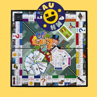 [Loại lớn] Cờ Tỷ Phú - Monopoly - bàn NHỰA cao cấp 42 x 42cm - Trò chơi rèn luyện tư duy tài chính