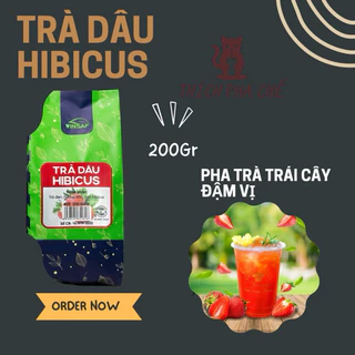 trà dâu hibicus 200gr VINSAF nguyên liệu không thể thiếu pha trà trái cây