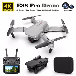 Flycam E88 Pro Drone 4K HD Dual Camera 1080P WiFi Pin khỏe mạnh Khoảng cách bay 200 mét Máy bay siêu bền