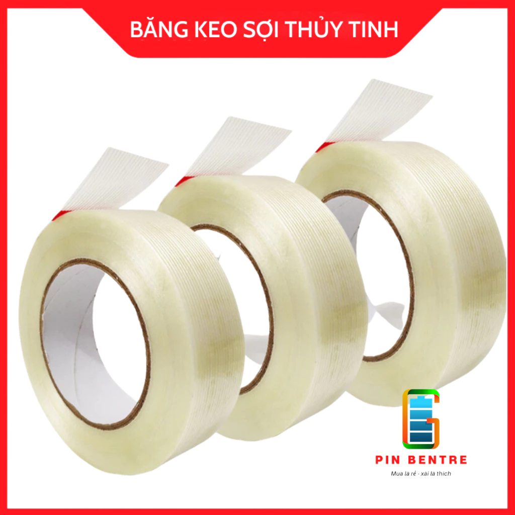Băng Keo Sợi Thủy Tinh Chống Cháy Loại Tốt 15mm 30mm 50mm [PBT247]