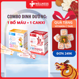 Combo Canxi Hữu Cơ cho Bé Canxi BOBBY + BỔ MAU HEMATOL TW Hanopharco