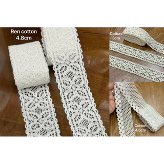 ren cotton 3cm , 4.5cm , 4.8cm ren viền trang trí