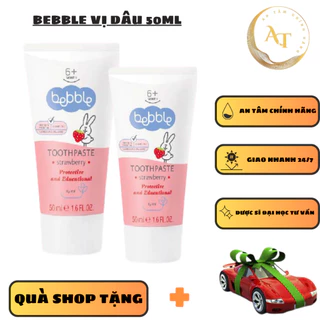 [CHÍNH HÃNG]  KEM ĐÁNH RĂNG VỊ DÂU BEBBLE TOOTHPASTE STRAWBERRY 50ML