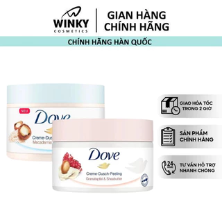 Kem Tẩy Tế Bào Chết Body Dove Chăm Da Sáng Mịn, Giữ Ẩm, Dưỡng Trắng 225ML Bản Đức Winky Cosmetics