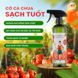 Nước Lau Đa Năng Cô Cà Chua Sạch Tuốt Mới Toanh 500ml Hữu Cơ Thiên Nhiên Hương Tinh Dầu Cam Bưởi Và Bạc Hà